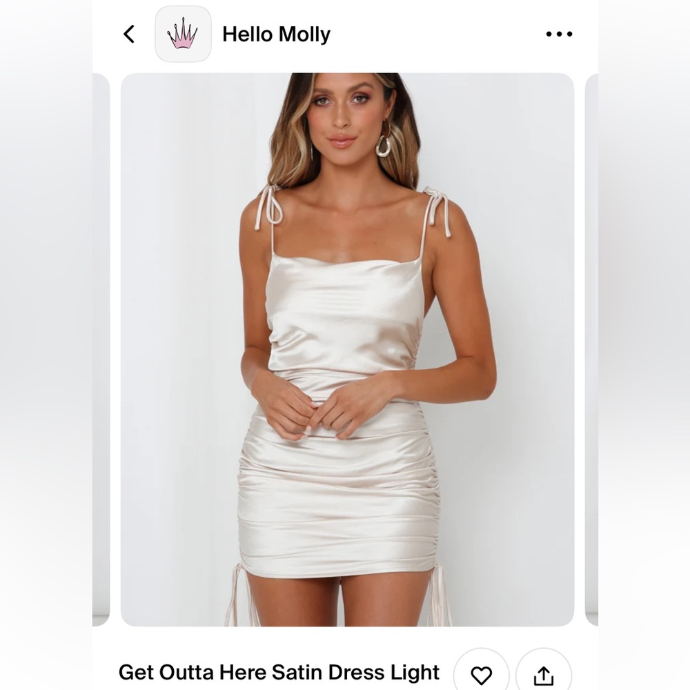 Hello Molly gold mini dress